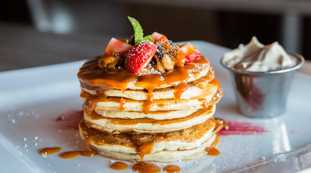 Stack of delicious pancakes